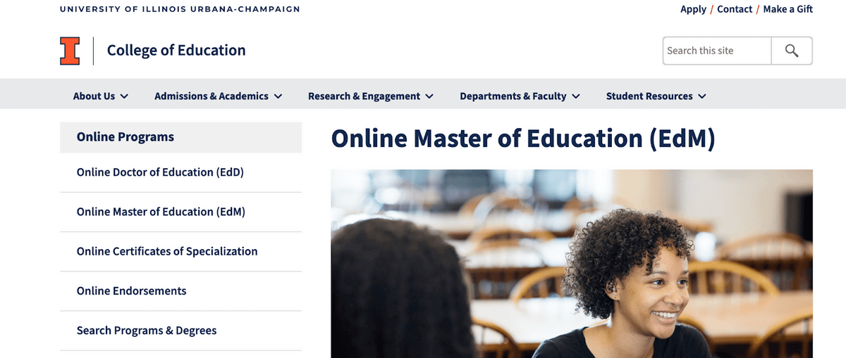 Online M.Ed. from the University of Illinois