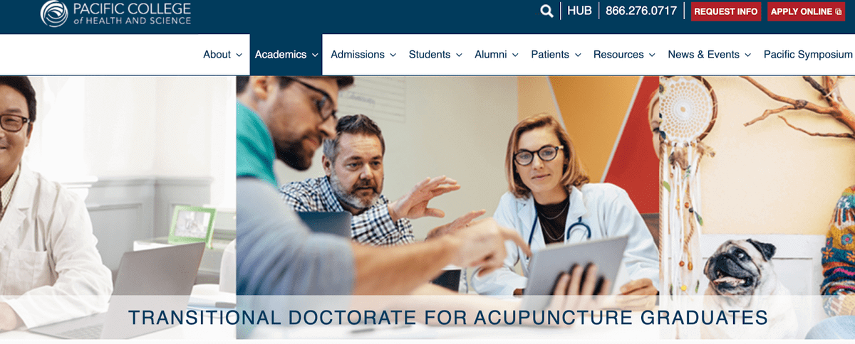 Pacific College of Health and Science doctor of acupuncture degree