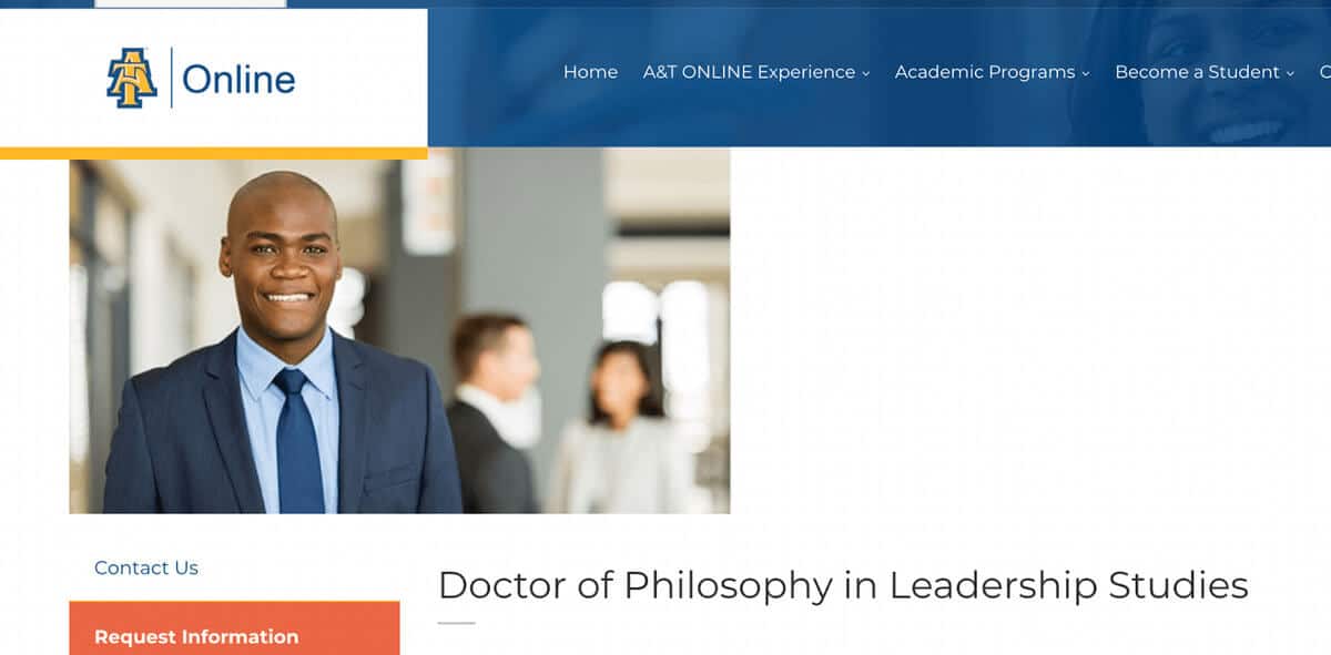 North Carolina A&T State University phd in leadership