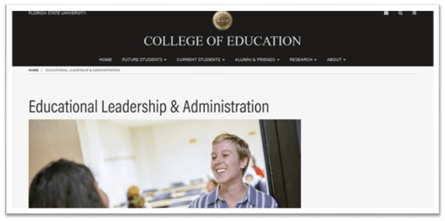 Florida State University EdD homepage