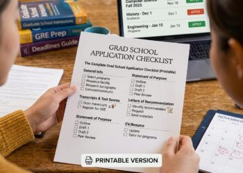 The Complete Grad School Application Checklist (Printable)